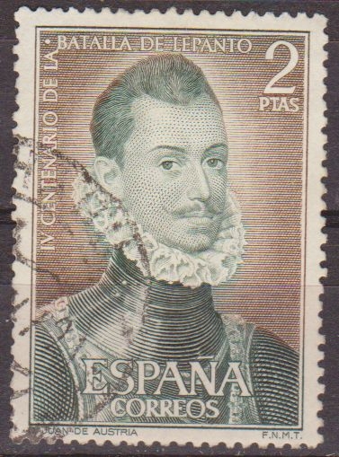 z vendido España 1971 2055 Sello º IV Centenario de la Batalla de Lepanto D. Juan de Austria por Sanchez Coello Timbre Espagne Spain Spagna Espana Spanje Spanien 
